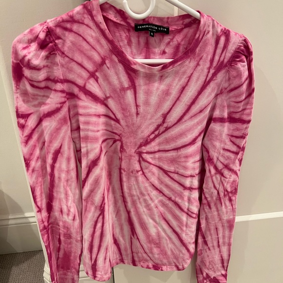 Generation Love Tracy Puff-Sleeve Tie-Dye Tee - Picture 1 of 6